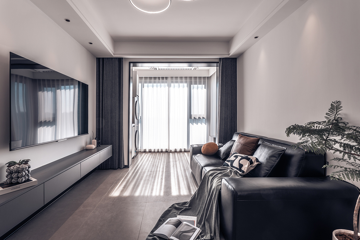 觀泓雅苑新房裝修，簡約黑白灰搭配有品質(zhì)