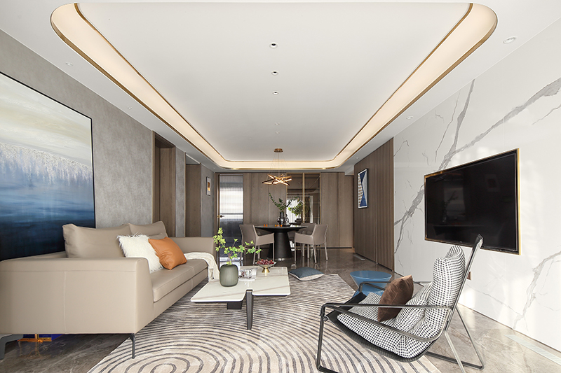 139平老房翻新，微水泥設(shè)計(jì)別致大氣又溫馨！