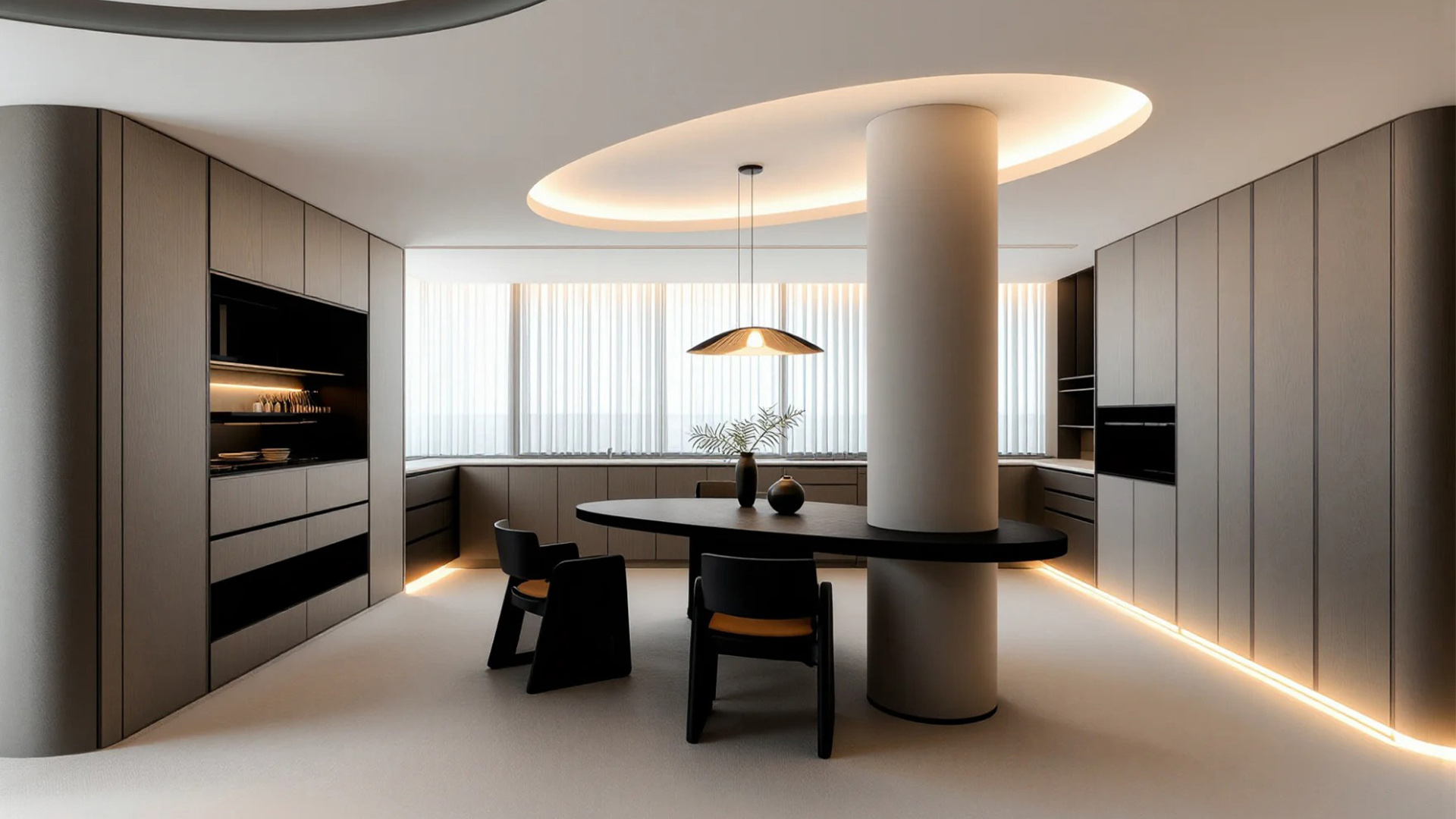 意式極簡(jiǎn)風(fēng)，開放式布局與中性色營(yíng)造質(zhì)感家居