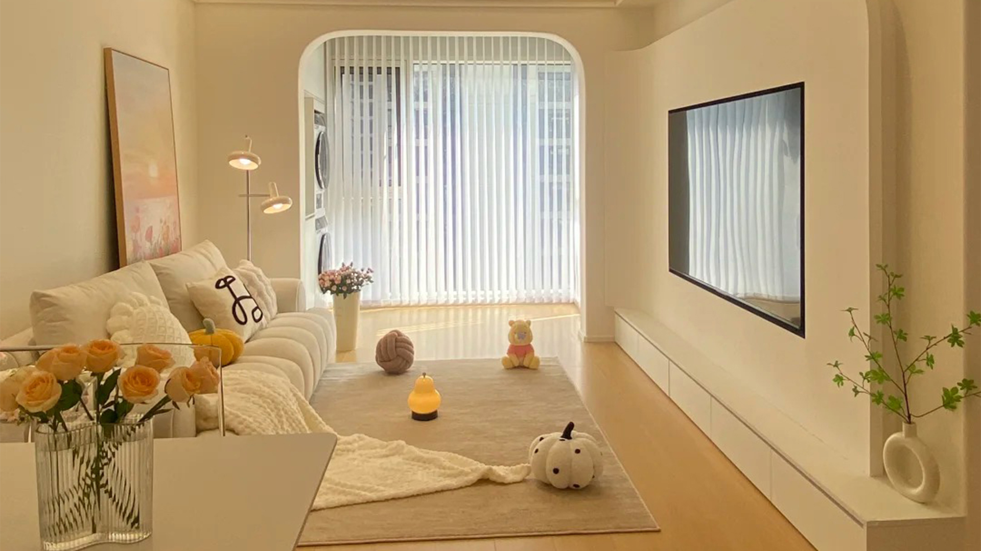 奶油風(fēng)暖調(diào)空間 溫馨柔和的治愈系家居