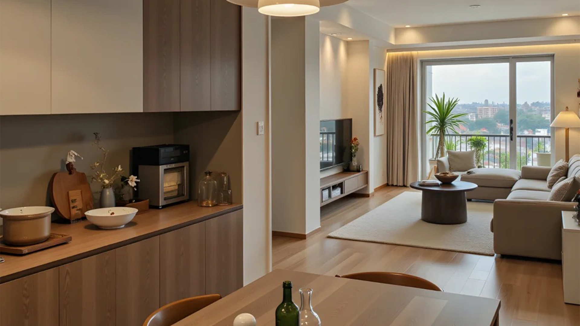 原木風自然材質(zhì)暖光交織，溫柔歲月靜好生活氣息