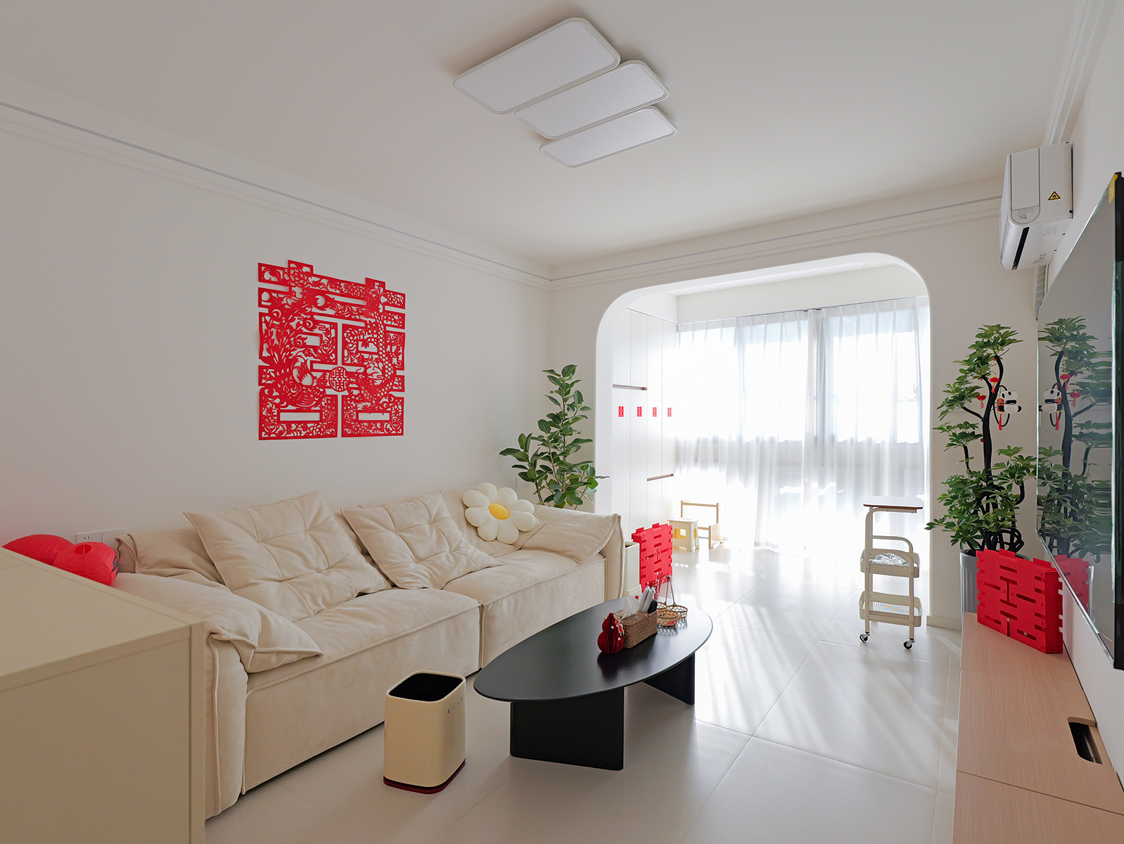 奶油柔暖婚房 輕甜底色裹滿囍意溫馨感